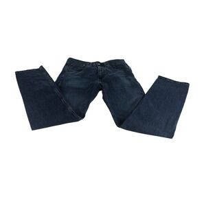 Levi Strauss 505 Mens W34 L34 Dark Wash Straight Leg Denim Jeans Workwear